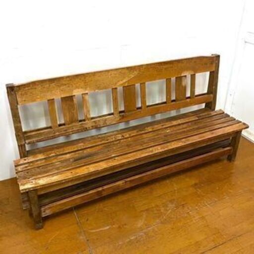 アンティーク 木製ベンチ 教会の長椅子 チャーチベンチ　/SL2