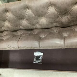 アンティーク調ベンチ レザー調 収納付 アッシュブラウン系【ユーズドユーズ名古屋天白店】 J969 アンティーク調ベンチ レザー調 収納付 アッシュブラウン系【ユーズド