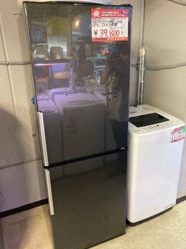 ☆中古 激安！　AQUA　アクア　275㍑　2ドア　ノンフロン冷蔵庫　2018年製　AQR-SD28G(HK)型　【KBG070】￥39,800！！