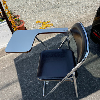 簡易テーブル付きパイプ椅子