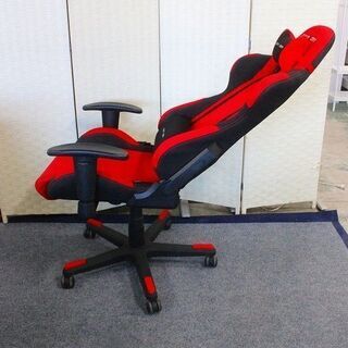 椅子 DXRacer ゲーミングチェア デラックスレーサーチェア ヘッドレスト・ランバーサポート付き 椅子 中古家具 店頭引取歓迎 R3834)