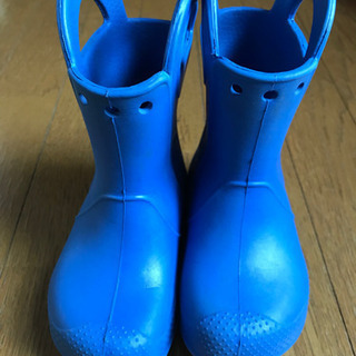【美品】クロックス crocs 子供用 長靴 C8（15.5cm）