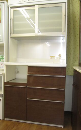 R070 最高級 PAMOUNA キッチンボード、レンジボード、食器棚、幅100cm 美品
