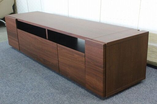 高野木工 EASE イーズ 幅150 TVボード WALNUT（ウォールナット）色 AVボード 中古家具 店頭引取歓迎 R3793)