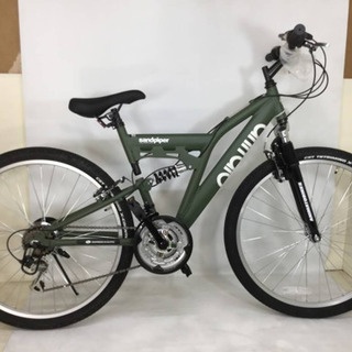 引き取り専用 福岡県　新品　自転車 マウンテンバイク 26インチ SANDPIPER 18段変速付　カーキ