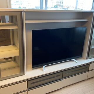 札幌市近郊限定 Nitori ニトリ GRAND2-45CBL テレビボードセット 壁面 