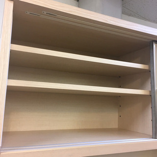 S155  国産河口家具 キッチンボード、食器棚、幅140cm 