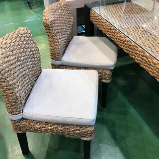 【愛品館八千代店】ウォーターヒヤシンス　ダイニング6点セット【愛八DN】