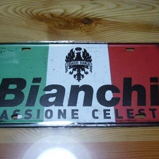 Bianchi ビアンキ　サインプレート　アンティーク仕上げ