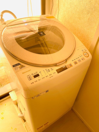 シャープ　縦型洗濯乾燥機9.0kg/4.5kg 穴なし槽　ES-TX9A-N