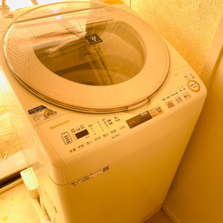 シャープ　縦型洗濯乾燥機9.0kg/4.5kg 穴なし槽　ES-...