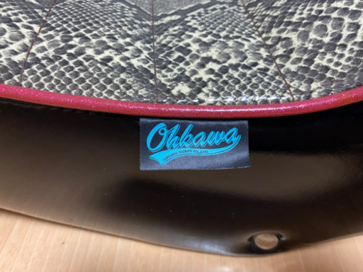 CBX400F 三段シート オオカワ製 蛇柄 エナメル 美品