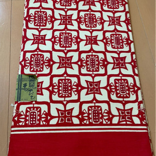 7MNA959 染帯 袋帯 可愛い 赤 綿