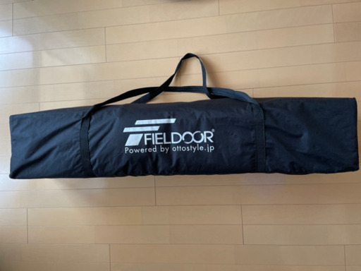 FIELDOORタープテント3mサイドシート付き青色ブルー、折りたたみイスセット