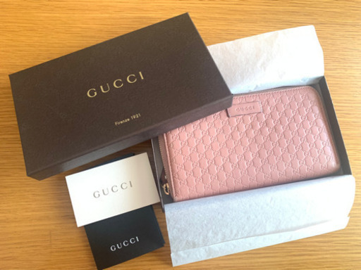 グッチ　長財布　ピンク