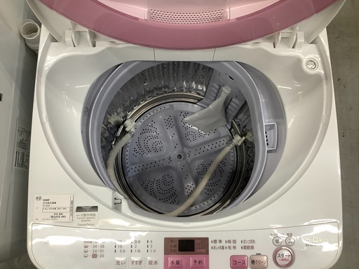 SHARP 全自動洗濯機　ES-GE6A 6,0 2016年製　50Hz/60hz
