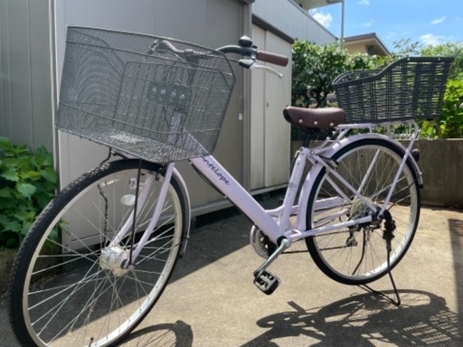 自転車　女子の大好きラベンダーカラー