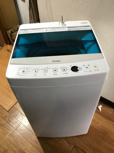 美品 使用頻度少 Haier ハイアール 全自動洗濯機 JW-C45A 2017年製 4.5kg 縦型洗濯機