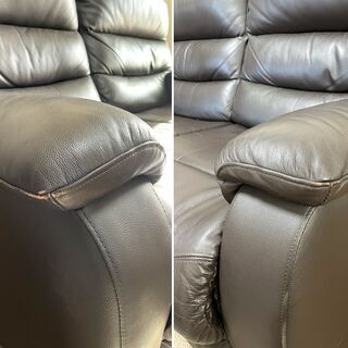 ニトリ 2人用電動本革リクライニングソファー