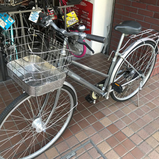 27インチ　外装6段変速　ledオートライト　さびにくいステンレスかご付き 自転車 安い シンプル 通勤 通学 27インチ 外装6段変速 LEDオート