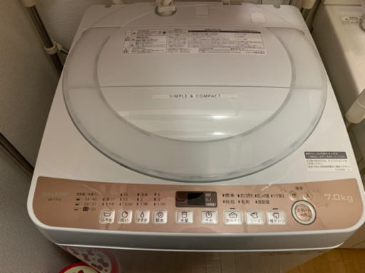 【商談成立】シャープ製2021年式7キロ洗濯機