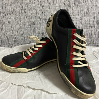 【ネット決済】GUCCI グッチ　スニーカー　黒　サイズ40 日...