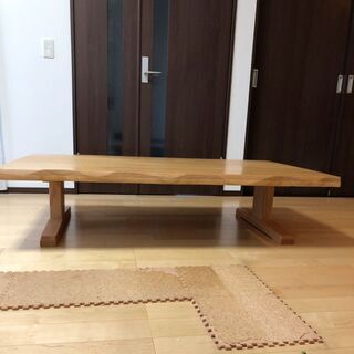 一枚板テーブル/引取限定 引取限定・美品】一枚板のローテーブル：大塚家具