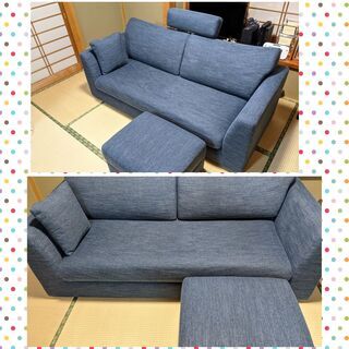 ニトリ 3人用布張りソファ CA10 DR-TBL 求める クッション+ ニトリ 3人用布張りソファ CA10 DR-TBL 求める クッション+