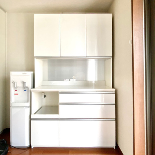 パモウナ 食器棚 キッチンボード【幅120×奥行45×高さ198cm】