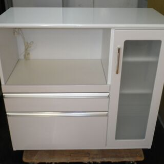 k401☆キッチンカウンター・レンジボード☆中村家具☆ホワイト☆幅1050㎜☆食器棚☆近隣配達、設置可能 k401☆キッチンカウンター・レンジボード☆中村家具☆ホワイト☆幅1050