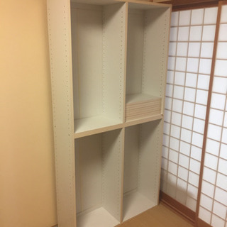 【ネット決済】収納棚 棚板可動式 白