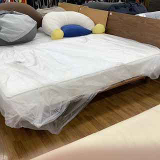 セミダブルベッド 無印良品 ブラウン magniflex マットレス