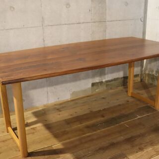 Tsukuba Sansho(筑波産商)の『飛騨の香り』シリーズのダイニングテーブル W180です。ウォールナット材のナチュラル感とシンプルなデザインはブルックリンスタイルなどにも♪BG908