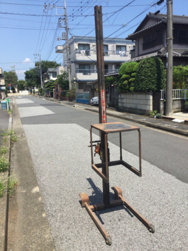 配達可 TASCO/タスコ 100kg 組立式手動リフター TC-100 スカイフォーク  手回し式 ハンドリフト