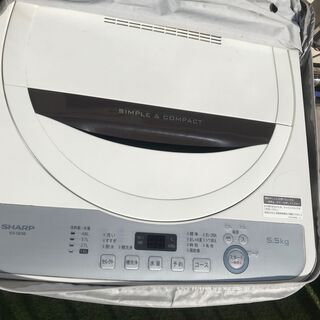 無料；洗濯機 5.5Kg 