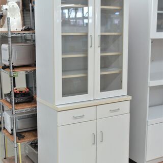 〇USED　セール中！　食器棚（白）H1865