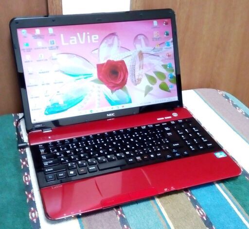 NEC LaVie ルミナスレッド/高性能Core i3/大容量！320GB/快適♪メモリ4GB/HDMI/高速USB3.0/Microsoft Offce2016✎/すぐ使えるWindows10♪/すぐ繋がるWi-Fi/DVDSマルチ(コピー可)/SDカードスロット /点検整備清掃済み/ No.10729