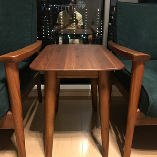 大塚家具て購入。一人ソファー×2, テーブル, オットマン×2