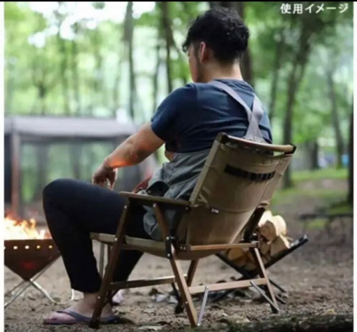 クイックキャンプ ウッドローチェア 黒 2脚セット - 静岡県の生活雑貨