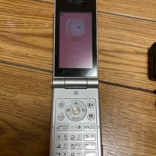 【ネット決済】ガラケー(ピンク)、充電器、モバイルバッテリー