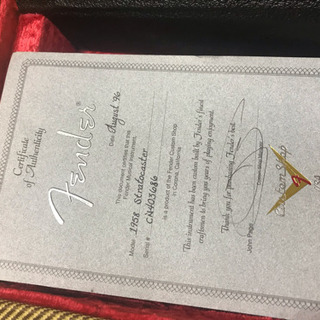 フェンダー カスタムショップ 1958ストラトキャスター