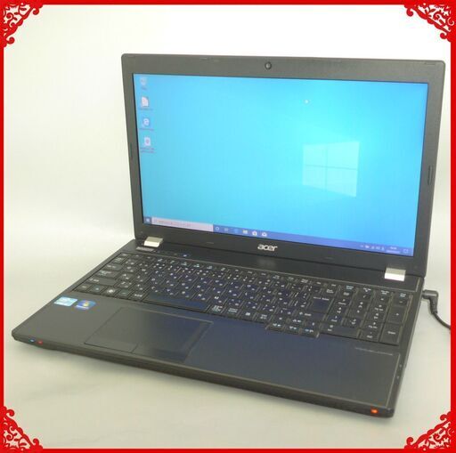 即使用可能 ノートパソコン Windows10 中古良品 15.6型 Acer 5760-XSS38 Core i3 4GB 320G DVDRW 無線 webカメラ Office 初心者向け