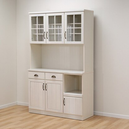 キッチンボード　食器棚　白家具