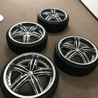 売約済　美品　ジアンナ　エンビィ　２０インチ　8.5j ＋35  4本セット　引っ張りタイヤ　225-30タイヤ