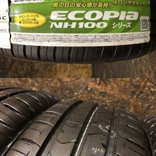 新品【BS ECOPIA NH100C 165/55R14】夏タイヤ【LA STRADA 14インチ 4.5J4HPCD100+45】バランス調整済 パレット ワゴンR等　(VTP413) クレジットカード QR決済可能