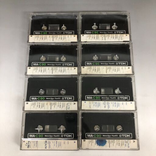 JU1/18　メタル　カセットテープ　8本　TDK　MA-C90　まとめて　中古品　使用済み　録音済含む　爪あり　※ジャンク扱い