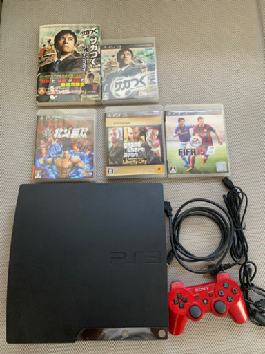 PS3本体　ソフト4個　中古品