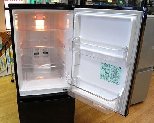 中古冷蔵庫】冷凍冷蔵庫 MR-P15S-B 146L ブラック 2011年製 送料無料☆三菱