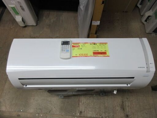 K02424　コロナ　中古エアコン　主に6畳用 冷 2.2KW ／ 暖 2.5KW