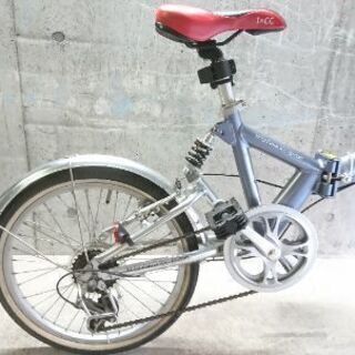 折り畳み自転車中古 Inter×cross 外装6段変速 サスペンション付き